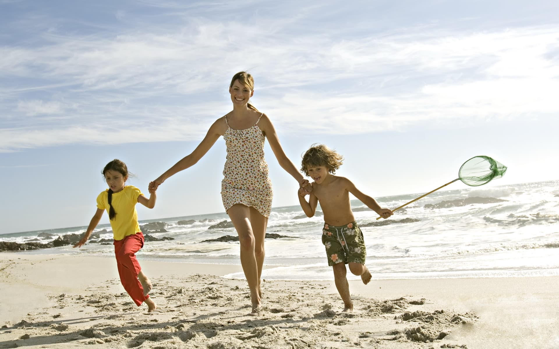 Family on the beach
